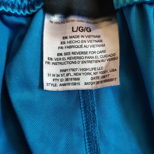 AND1 Basketball Shorts Light Blue Size L Used