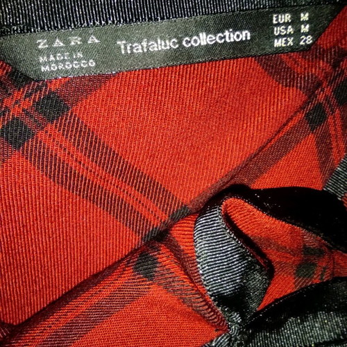 Red plaid midi dress Zara Trafaluc like new, size M