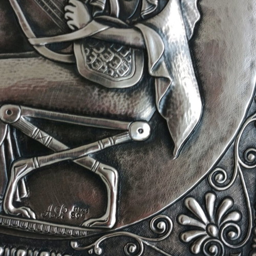 God Apollo wall collectible silver plaque 999/1000 new