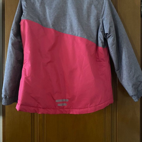 Girls' snow jacket used, grey