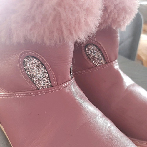 Boots with fur used, size 30, pink