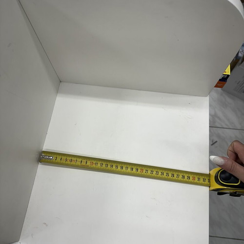 White professional display shelf used for store products
