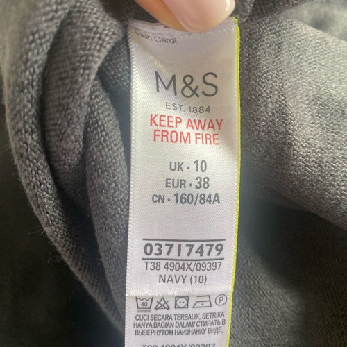 Marks & Spencer blouse used, soft, short-sleeved, blue, size S
