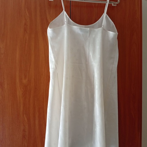 Staten women's nightgown, white, size L, teddy bear pattern