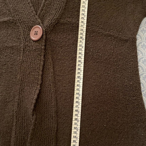 Woolnet short-sleeve cardigan like new, dark brown