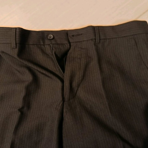 Marks & Spencer Tailoring men's pants new, black with stripes, slim fit, size Medium