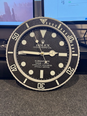 Rolex Submariner ρολόι τοίχου 25 εκ. διάμετρος σαν καινούργιο