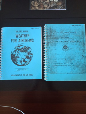 Weather for Aircrews and C-130 Tactical Airlift Operations manuals used, set of two