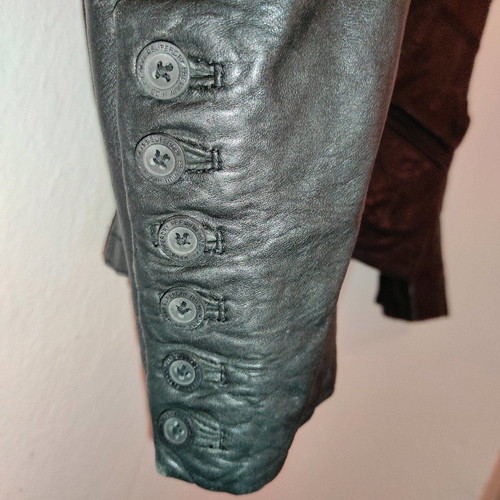 Superdry Women's Black Leather Jacket Size M Used