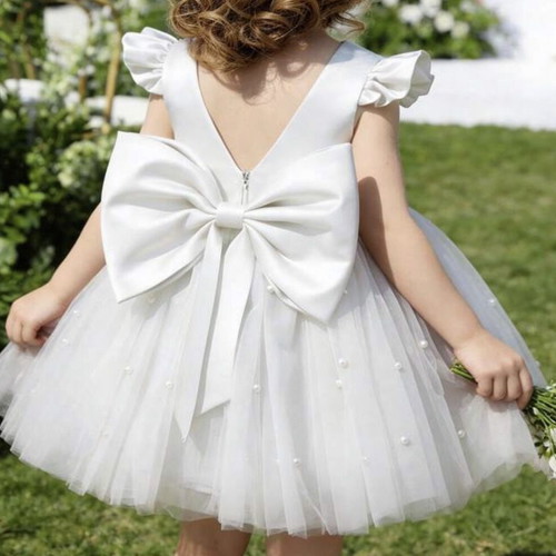 White baby dress like new, size 86 (12-18 months)