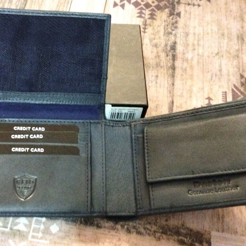 Daston men's wallet new, blue color