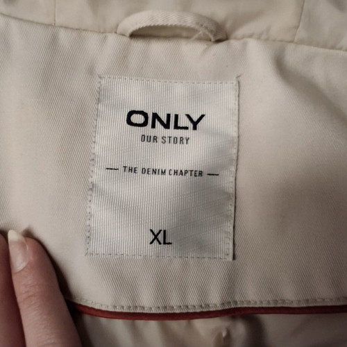 Only jacket like new, beige and white, size XL