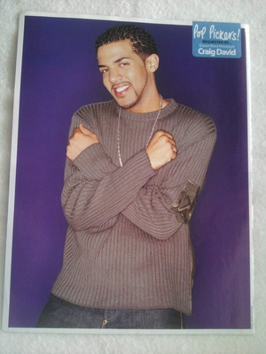Craig David TVHits Pinup poster like new