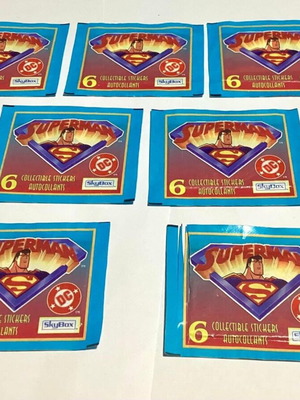 Panini 7 φακελάκια Superman σαν καινούργιο (6 σφραγισμένα & 1 ανοιχτό)