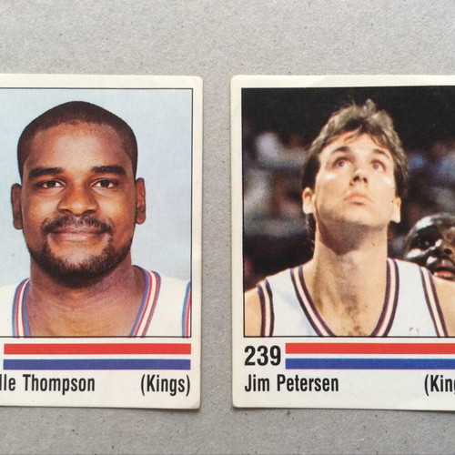 Sacramento Kings Panini NBA 1988 stickers used, set of 2