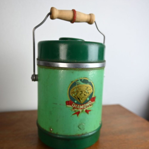 Vintage Diamond Tiffin Carrier used with Wooden Handle
