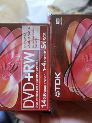 Tdk DVD+RW rewritable discs, pack of 2