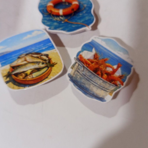Set of 3 summer design fridge magnets new