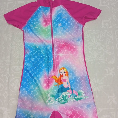 Playshoes Mermaid Sunscreen Kids Swimsuit with Short Sleeves and Shorts like new
