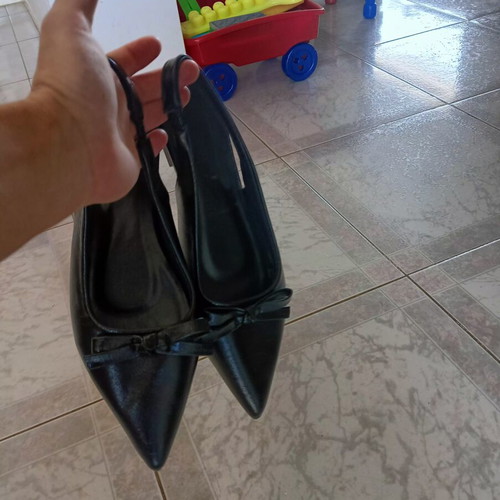 Women's slingback ballerinas black size 37.5 like new