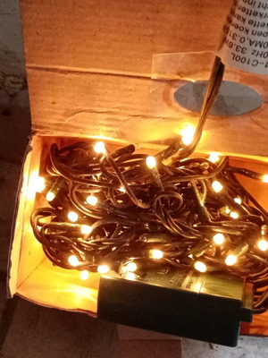 100 white Christmas lights