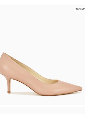 Nine West Arlene leather pumps size US 8 nude like new