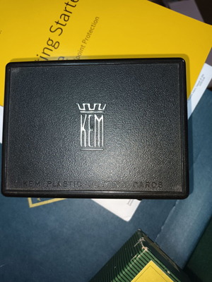 Kem double playing cards like new with original case