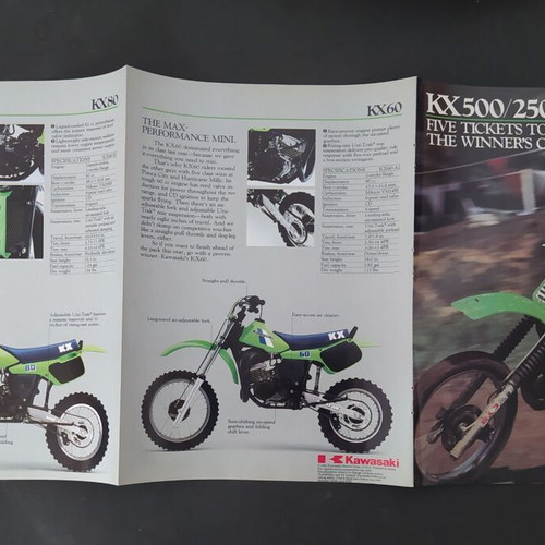 Kawasaki KX 1983 promotional brochure like new