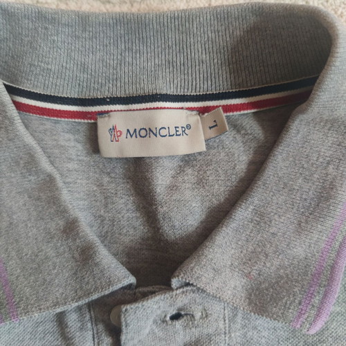 Moncler short-sleeved polo shirt grey size L