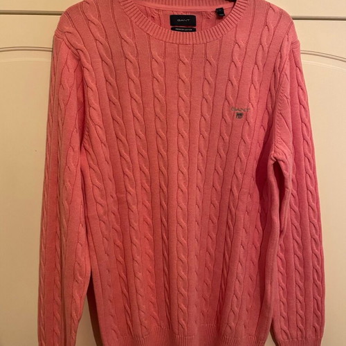 Gant cable knit sweater pink new, premium cotton