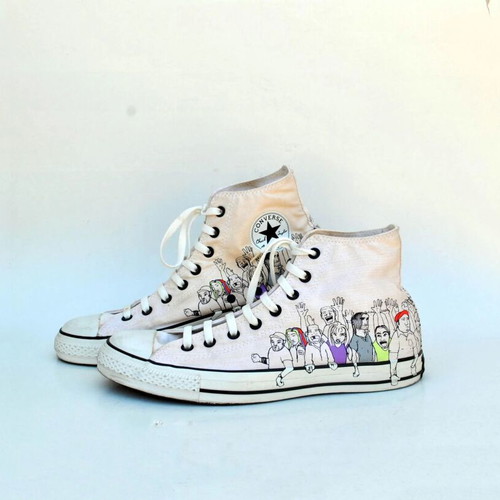 Converse All Star Chuck Taylor Graffiti Long Neck sneakers like new, size 46