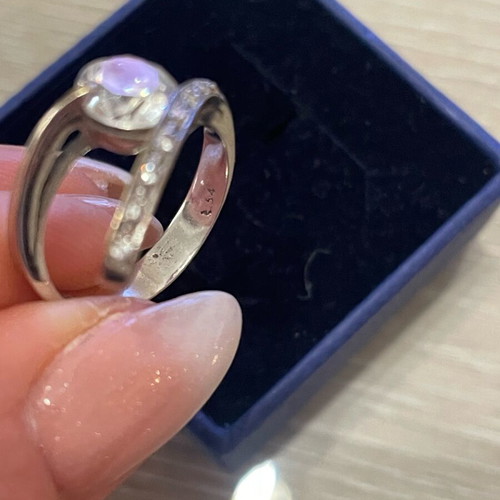White gold 585 ring used, size 57