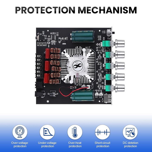 ZK-HT21 Bluetooth 2.1 Channel Audio Amplifier Module 160W×2 + 220W Subwoofer