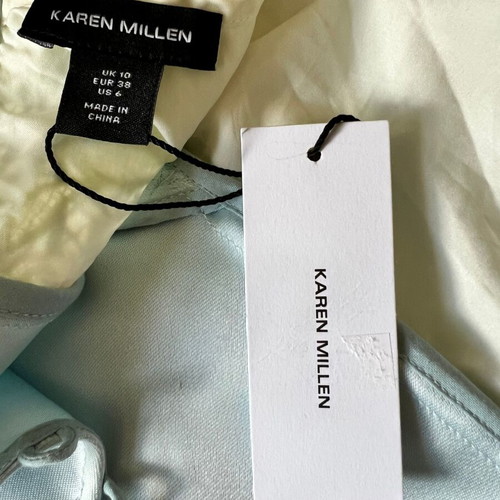 Karen Millen Petite Lace Woven Maxi Dress new, blue, size S