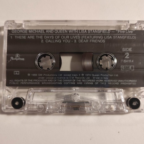 George Michael and Queen Five Live cassette tape like new, pop