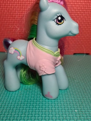My Little Pony G3 2007 Rainbow Dash used with cloth