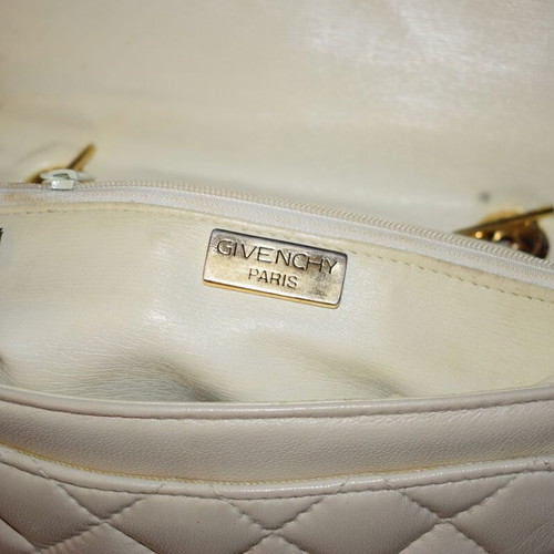 Givenchy leather shoulder bag used, beige