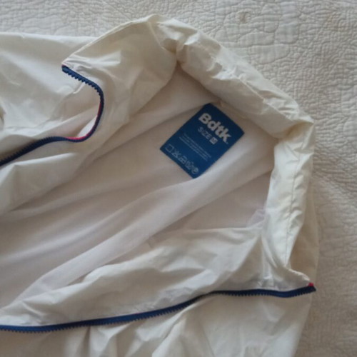 Women's windbreaker jacket used, size M, white and pink