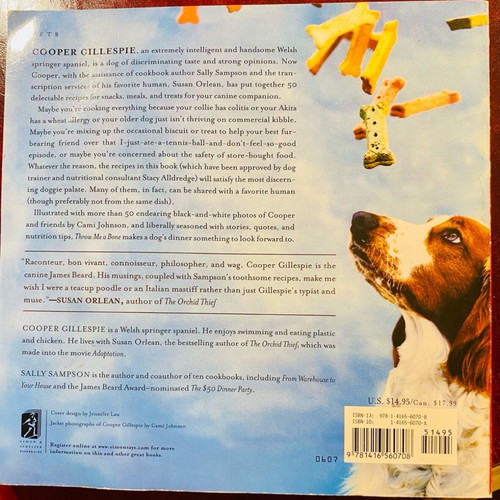 Throw me a bone dog cookbook used