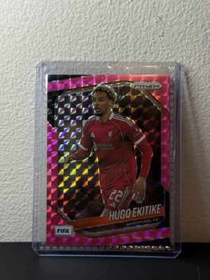 Hugo Ekitike Pink Mosaic Panini Prizm 2025/26 Card new