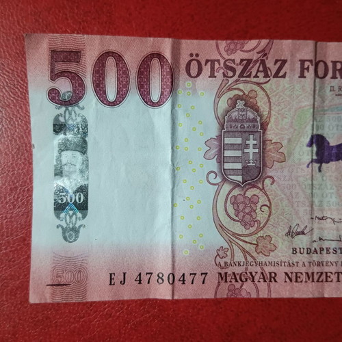 500 forint banknote of Hungary used