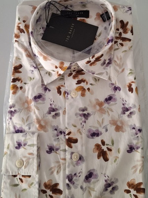 Ted Baker London Ανδρικό Πουκάμισο Slim Fit Floral μέγεθος M καινούργιο με καρτελάκια