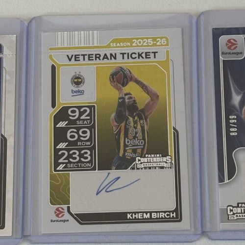 Panini Contenders Euroleague Basketball 3 Autographs 2025-2026 new
