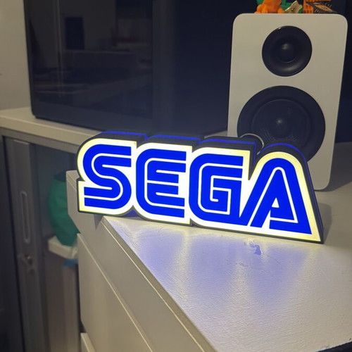 Sega logo light like new, USB powered with switch