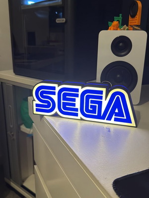 Sega logo light like new, USB powered with switch