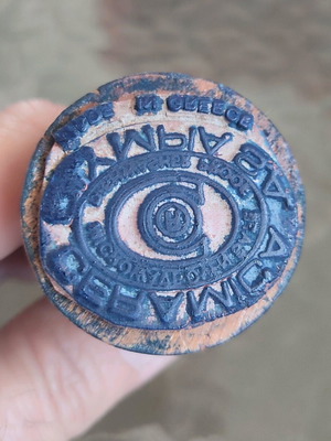 Old stamp used for ceramic plates Olympia Ceramica