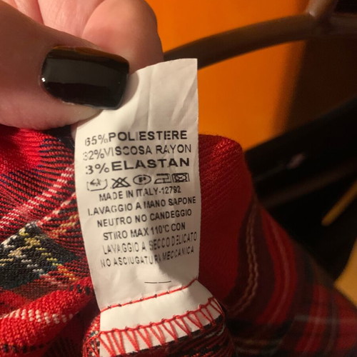Zara vintage checkered dress like new, size L, black and red