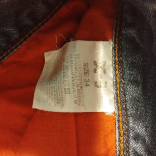 Men's denim bermuda shorts used, size L, blue