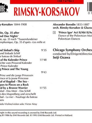 Rimsky-Korsakov Scheherazade / Borodin Prince Igor CD καινούργιο, κλασσική