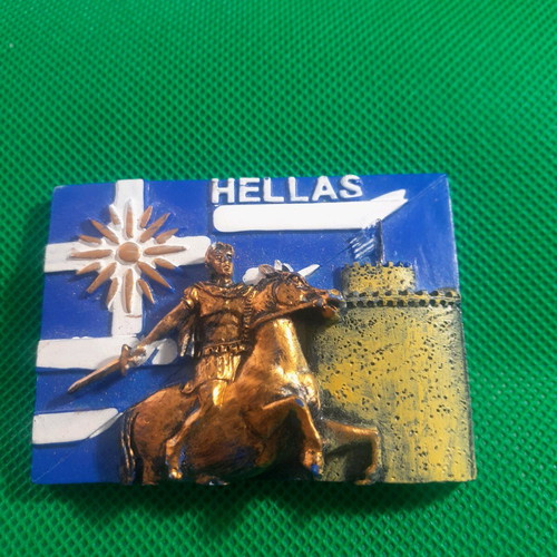 Decorative magnet with Greece theme, White Tower and Alexander the Great new